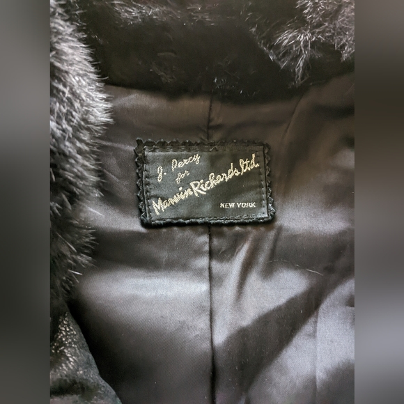 J. Percy for Marvin Richards 1980's Leather/Fur Bomber Jacket sz M - Picture 6 of 10